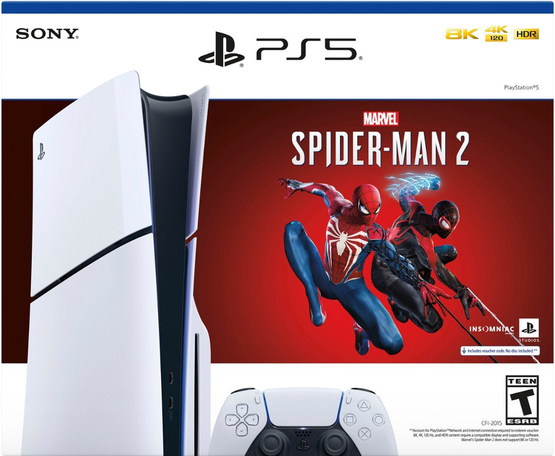 Sony - PlayStation 5 Slim Console – Marvel's Spider-Man 2 Bundle (CFI-2015) - White