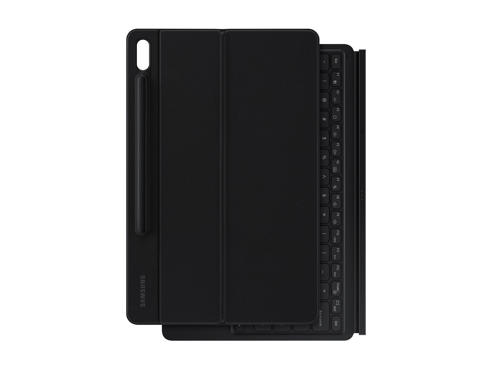 Samsung - Galaxy Tab S8+ / S7+ Book Cover Keyboard, Black (EF-DT970UBEGUJ)