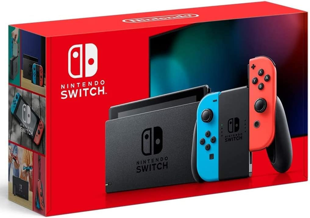 Nintendo Switch V2 with Neon Blue and Neon Red Joy-Con | Japan Version