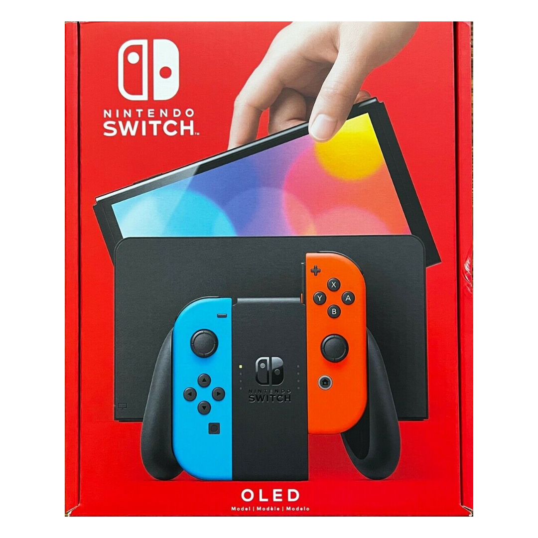 Nintendo - Switch - OLED Model w/ Neon Red & Neon Blue Joy-Con (US Version) (Opened Box)