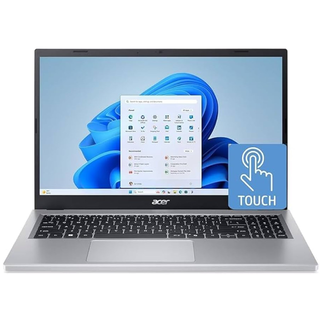 Acer - Aspire Go 15.6” Full HD Touchscreen Laptop - AMD Ryzen 5 7520U - 8GB RAM - 512GB SSD - Pure Silver (Brand New)