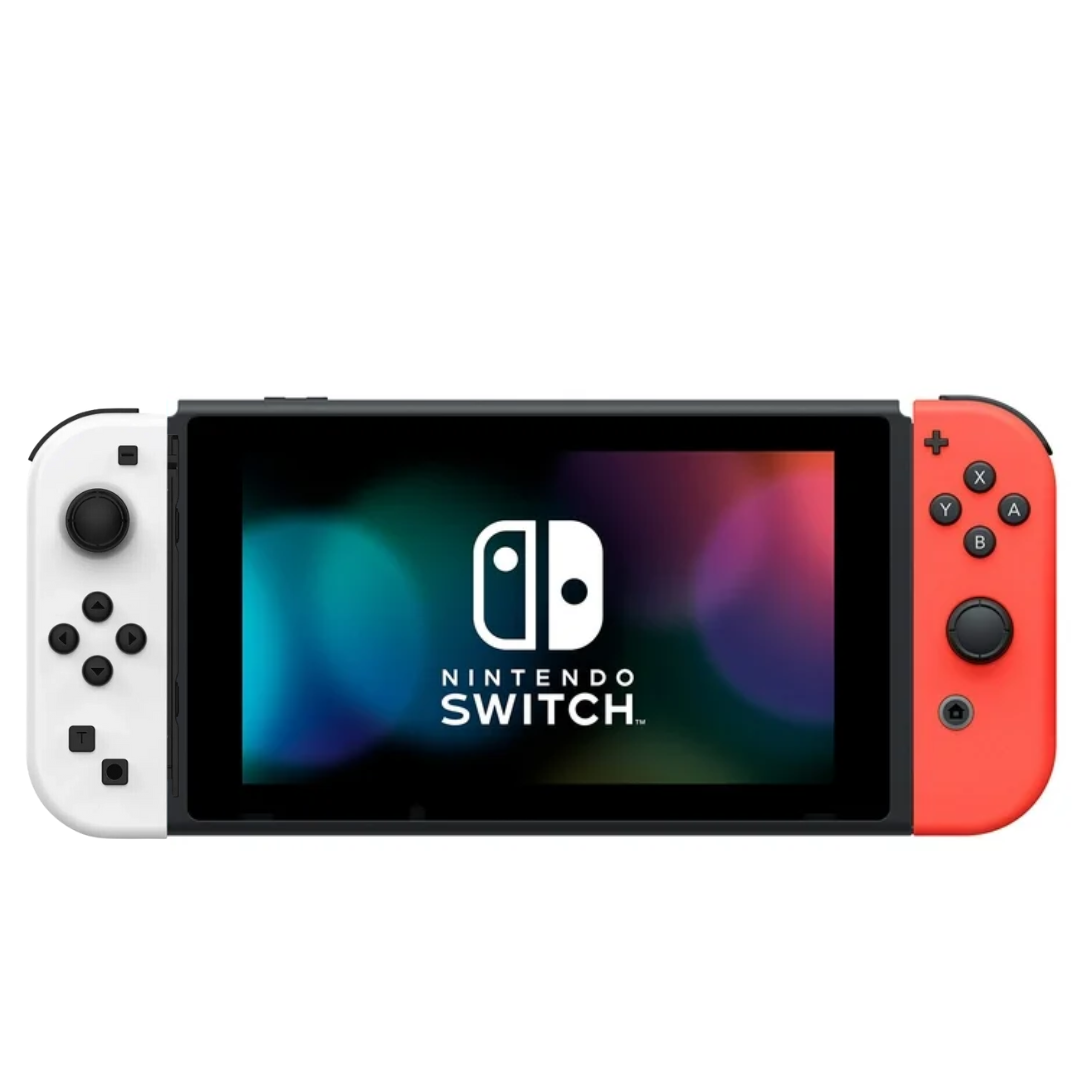 Nintendo Switch V2 with Red and White Joy-Con HAC-001(-01) (No Dock) (Pre-owned)