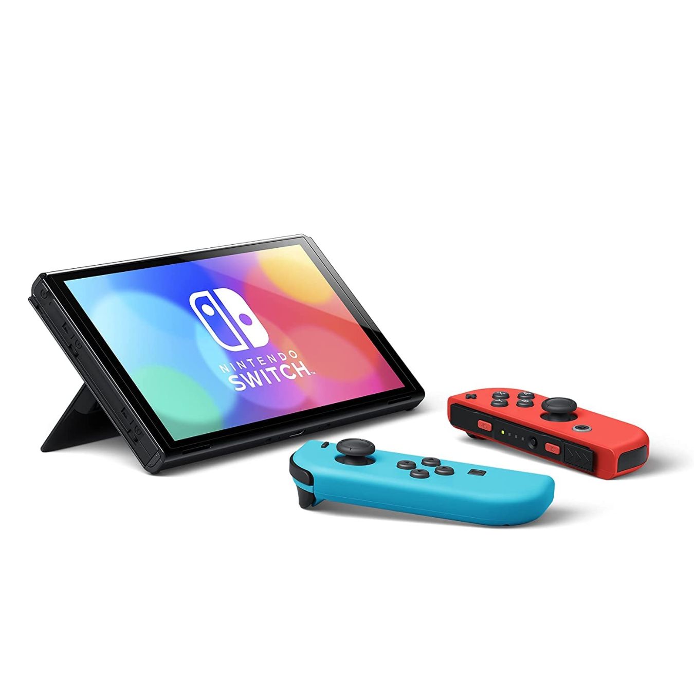 Nintendo - Switch - OLED Model w/ Neon Red & Neon Blue Joy-Con (Hong Kong Version) (Brand New)