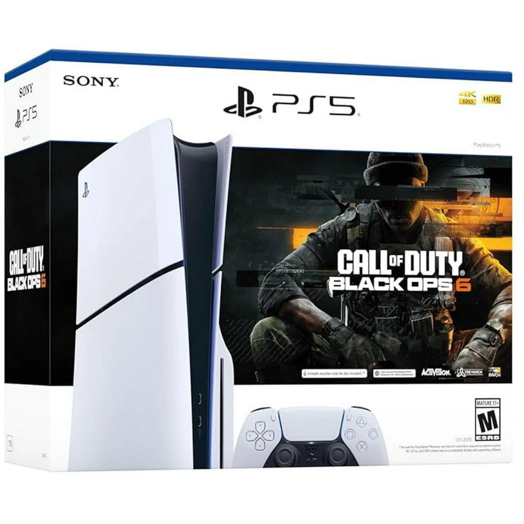 Sony - PlayStation 5 Slim Console Disc Edition - Call of Duty: Black Ops 6 Bundle - White (Brand New)
