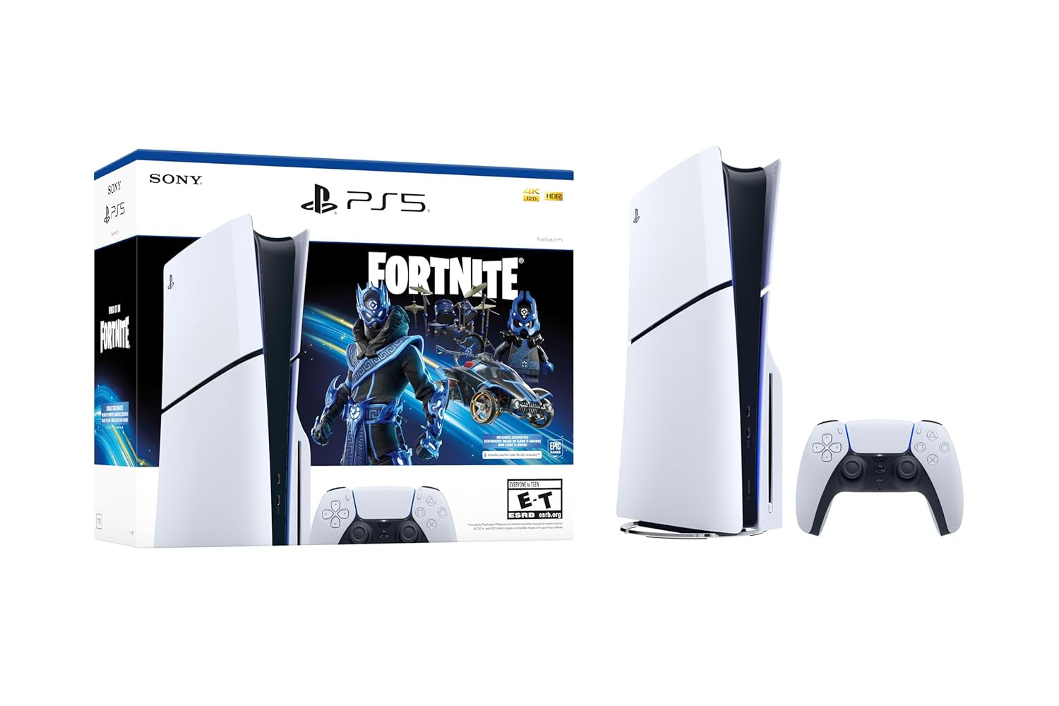 Sony - PlayStation 5 Slim Console - Fortnite Cobalt Star Bundle - White (Brand New)