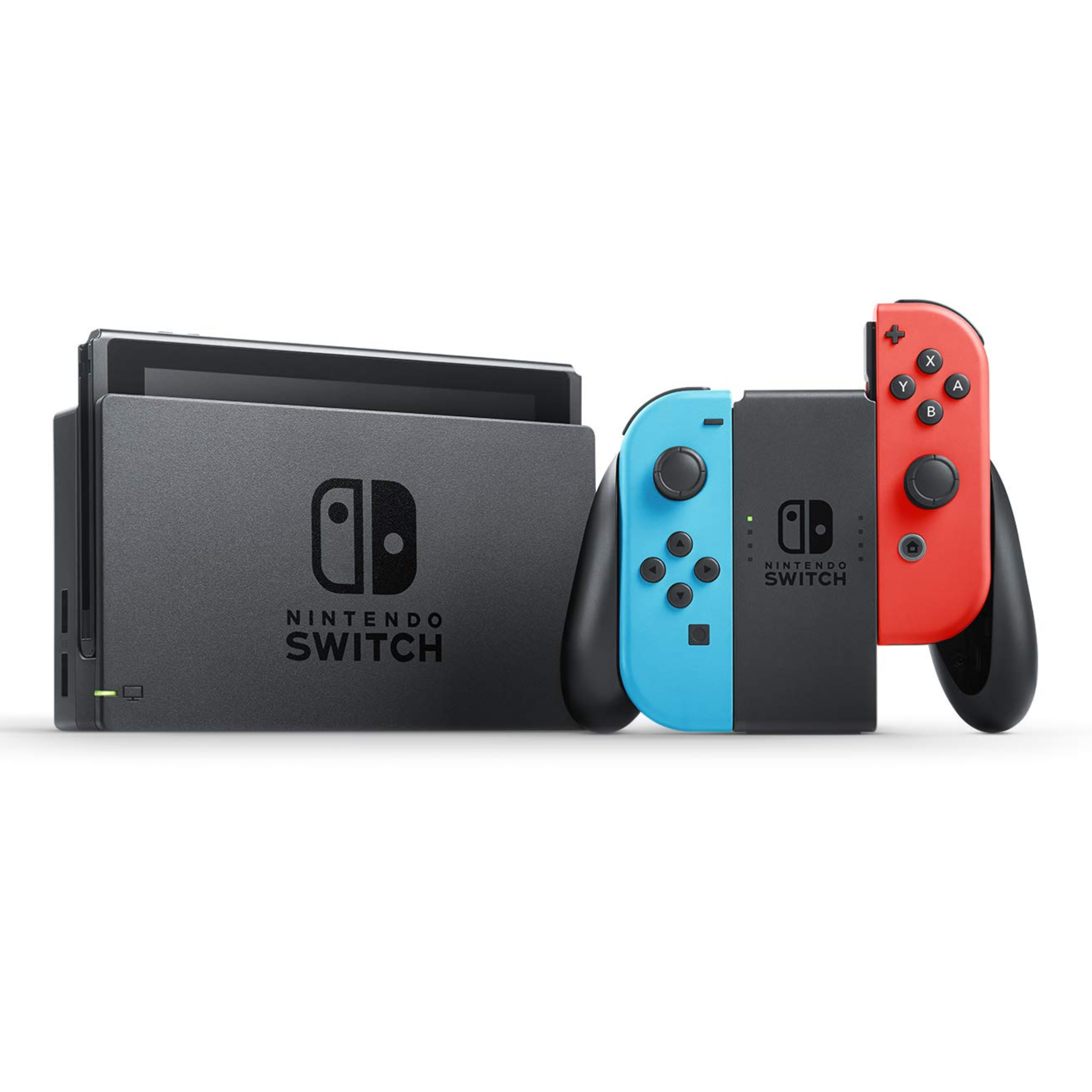 Nintendo Switch V2 with Neon Blue and Neon Red Joy-Con HAC-001(-01) US Version (Full Set) (Pre-owned)